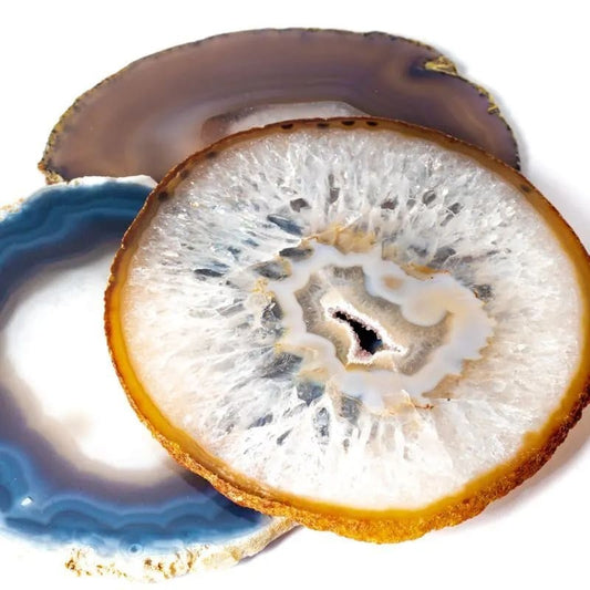 Felie subțire de agat natural -- 12-14cm