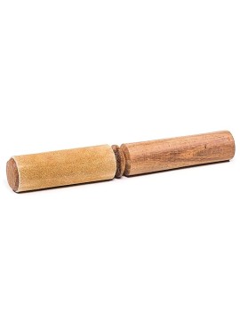 Betisor de frecat( bol ) cu piele - maro -- ±90g  ±19x3cm Betisor de frecat( bol ) cu piele - maro -- ±90g  ±19x3cm