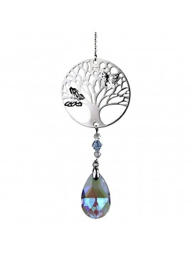 Copacul Vieții șir de cristal și picătură de curcubeu violet -- 30 cm Copacul Vieții șir de cristal și picătură de curcubeu violet -- 30 cm