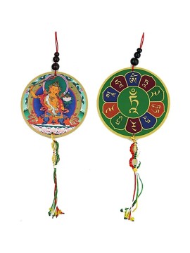 Pandantiv pentru mașină sau fereastră Manjushri & dorje -- 8x36 cm Pandantiv pentru mașină sau fereastră Manjushri & dorje -- 8x36 cm