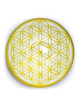 Magnet decorativ Floarea Vieții de culoare aurie -- 4 cm