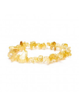 Brățară elastică cu chipsuri de citrin -- ± 0.7cm Brățară elastică cu chipsuri de citrin -- ± 0.7cm