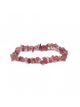 Brățară elastică cu chipsuri de cuarț de culoarea căpșunilor -- ±0.7 cm Brățară elastică cu chipsuri de cuarț de culoarea căpșunilor -- ±0.7 cm