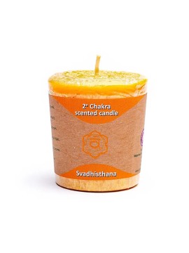 Lumânare votivă parfumată chakra a 2-a Lumânare votivă parfumată chakra a 2-a
