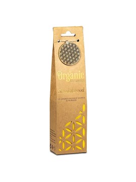 Conuri de tămâie din lemn de santal Organic Goodness + arzător -- 72g Conuri de tămâie din lemn de santal Organic Goodness + arzător -- 72g