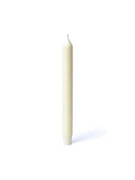 Lumânare de cină, neparfumată, din stearină albă -- 21x2.2cm