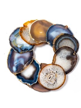 Felie subțire de agat natural -- 12-14cm