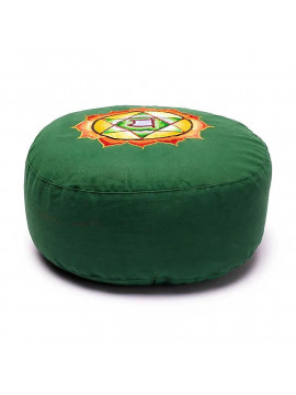 Pernă de meditație chakra 4 brodată - 33x17 cm Pernă de meditație chakra 4 brodată - 33x17 cm