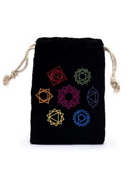 Geantă de catifea cu 7 chakre -- 19x13 cm