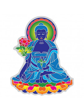 Decalcomanie Suncatcher Medicina Buddha -- 21x13cm