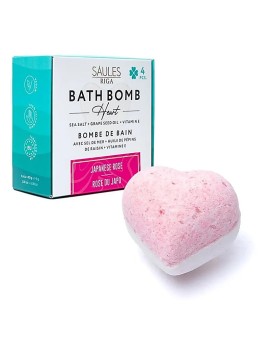 Bila  de baie efervescenta (inimă) --trandafir japonez -- 90g Bila  de baie efervescenta (inimă) --trandafir japonez -- 90g