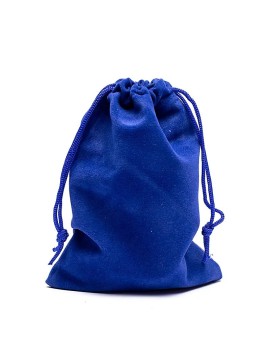 Saculet de cadou din catifea albastră S -- 10x14cm